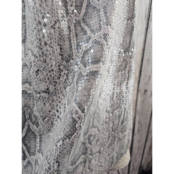 KSD Women's Medium International Concepts Snake Skin Sequin Tank Top Blouse NEW - Picture 2 of 8